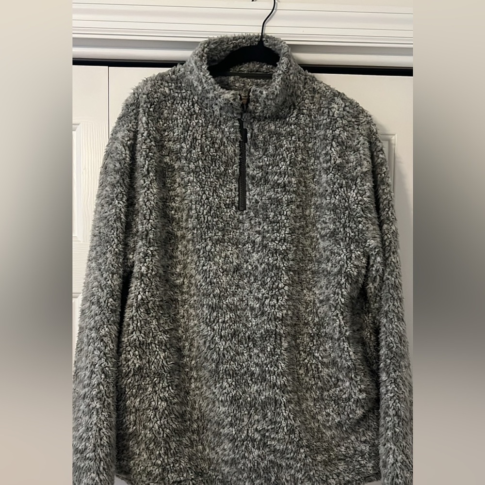 Clearwater Outfitters Gray Fleece Men's 1/4 zip pullover